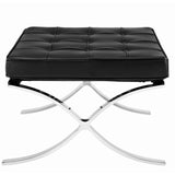 Pavilion Stool, Black Italian Leather