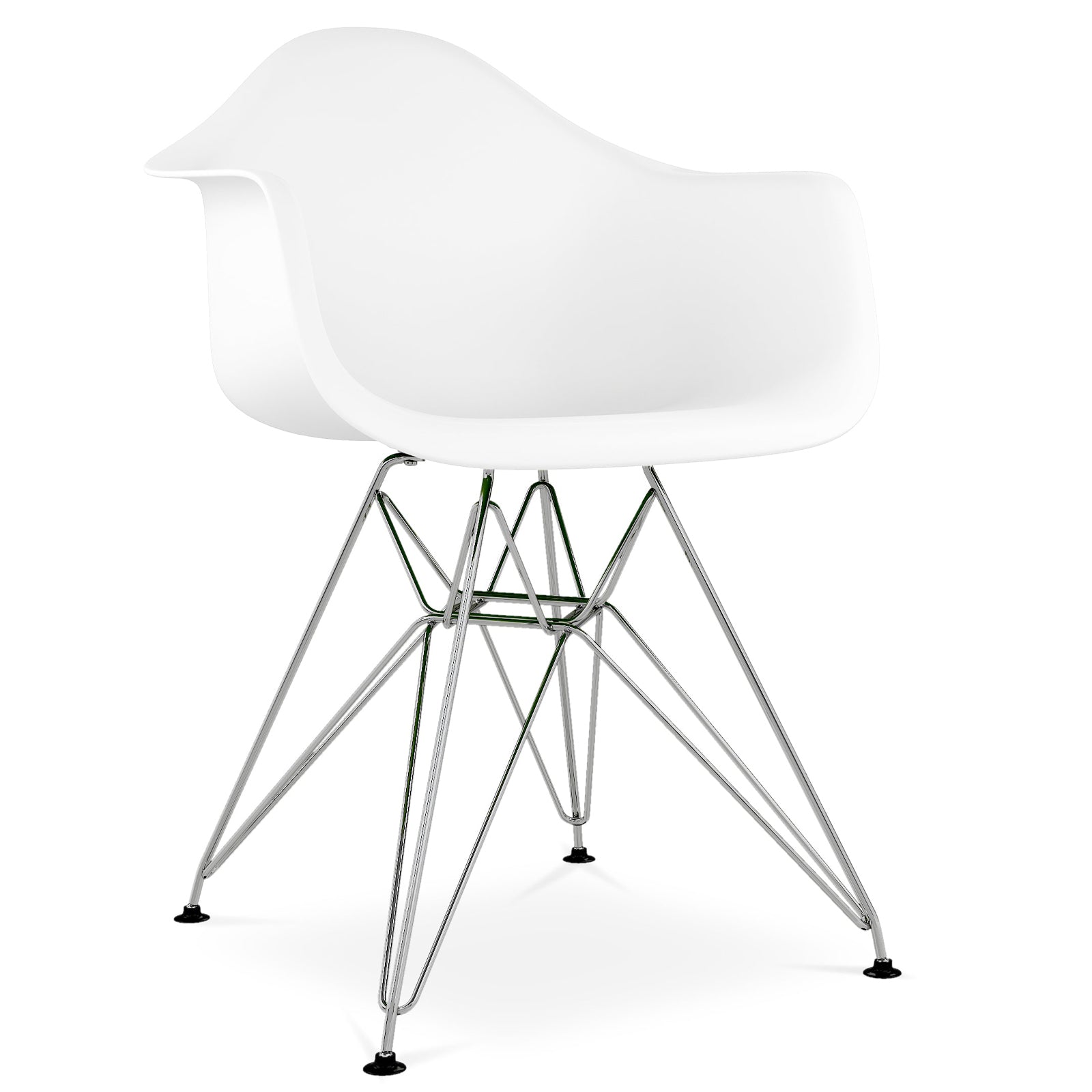 Armchair Steel Legs White