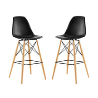 Eiffel Bar Stool, Black 2 pack