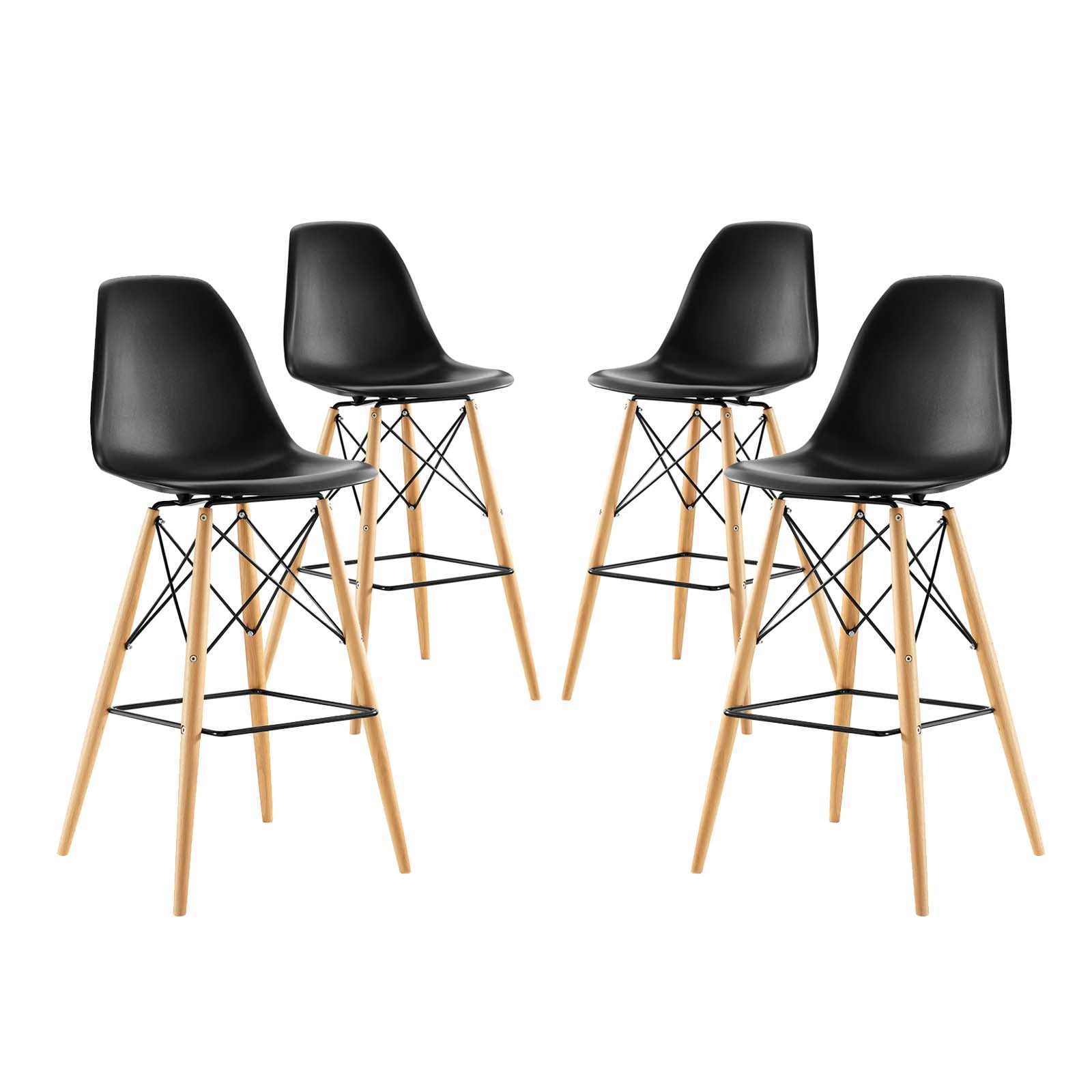 Eiffel Bar Stool, Black 4 pack