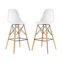 Eiffel Bar Stool, White 2 pack