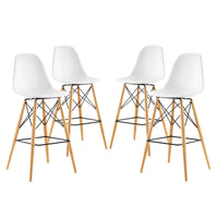 Eiffel Bar Stool, White 4 pack