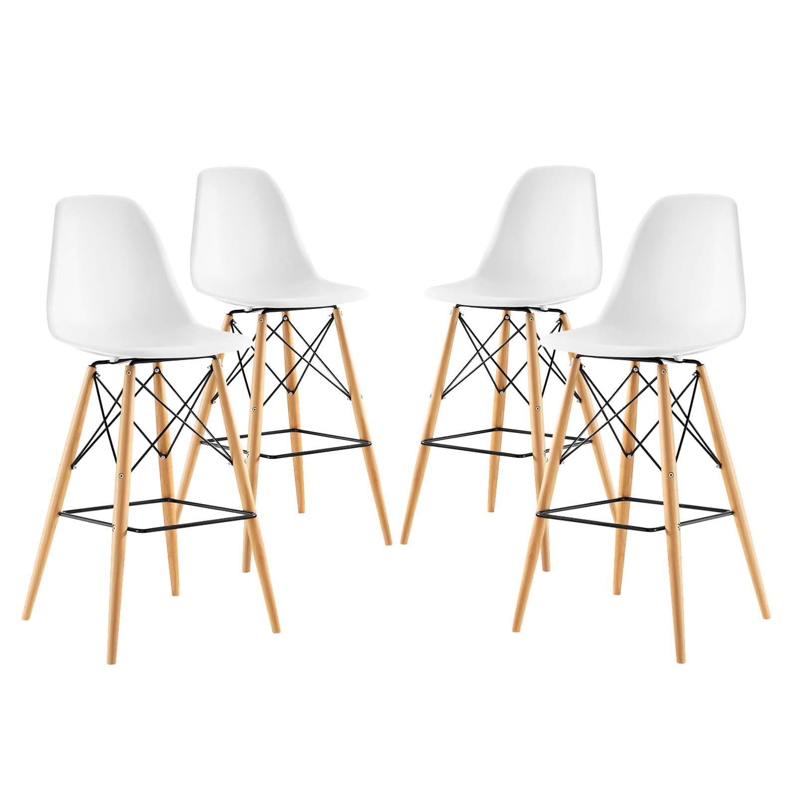 Eiffel Bar Stool, White 4 pack