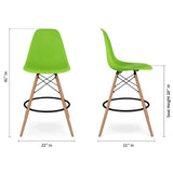 Eiffel Counter Stool, Green