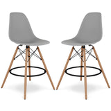 2xhome Eiffel Style Modern Mid Century ArmlessNatural Wood Legs