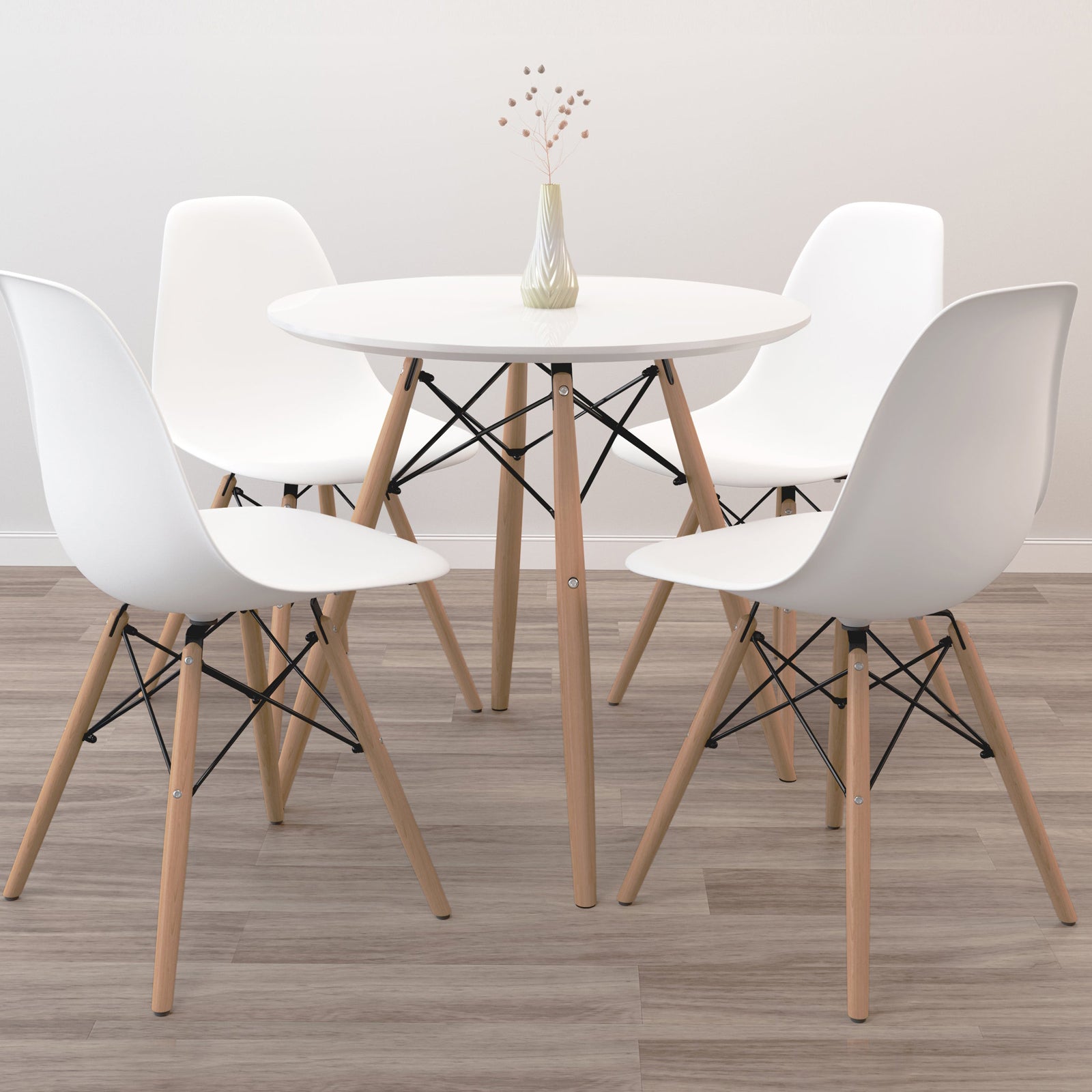 Cross leg dining table set