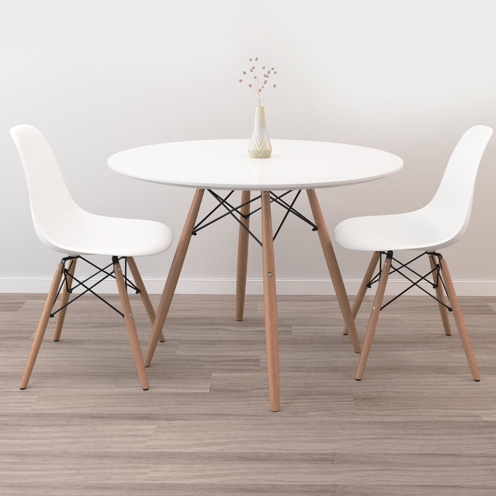 Cross leg dining table set