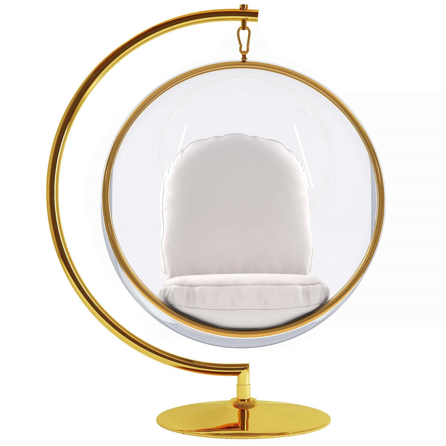 Hanging Bubble Chair With Stand - Gold Special Edition