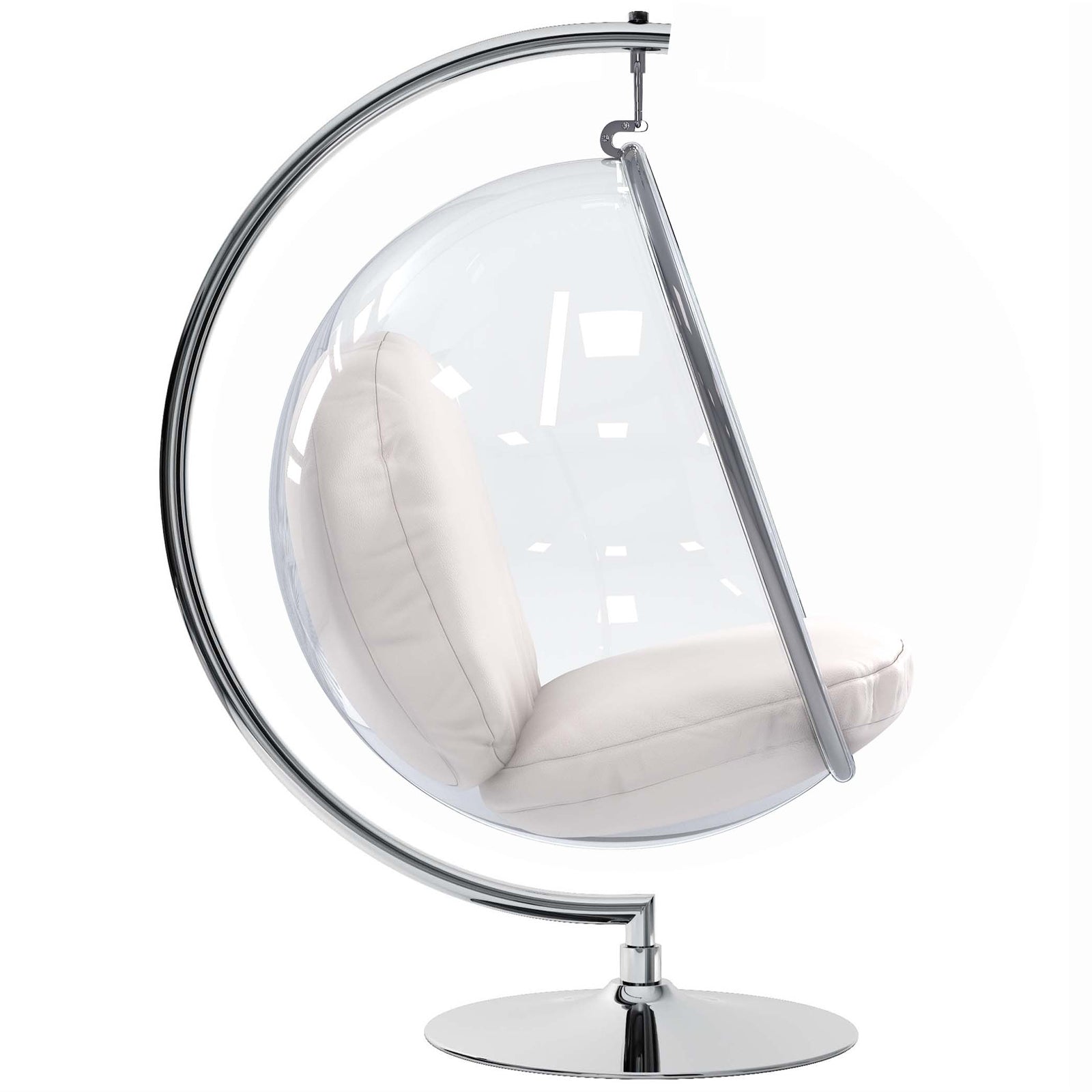 Bubble chair, white cushions