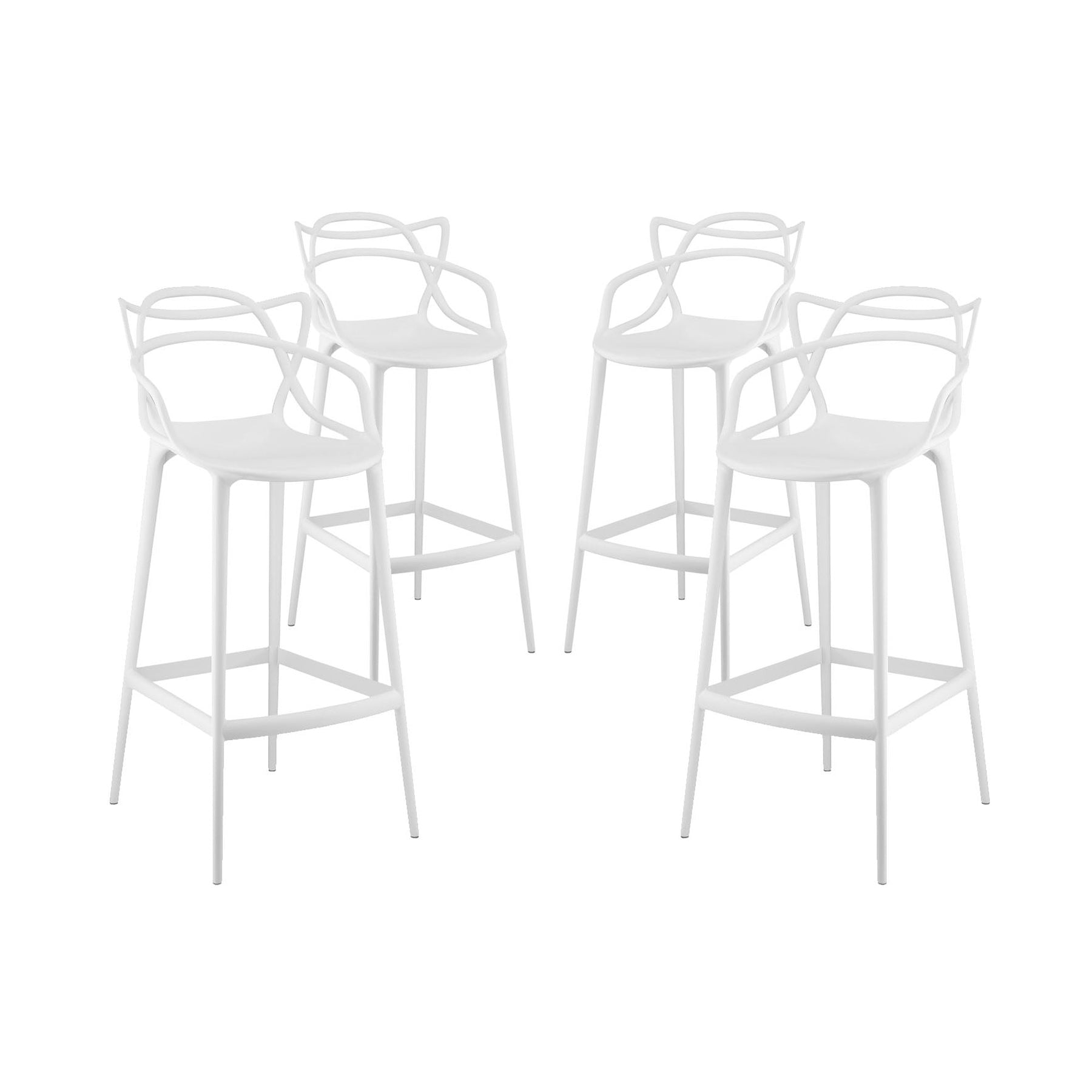 Master Bar Stool White Set