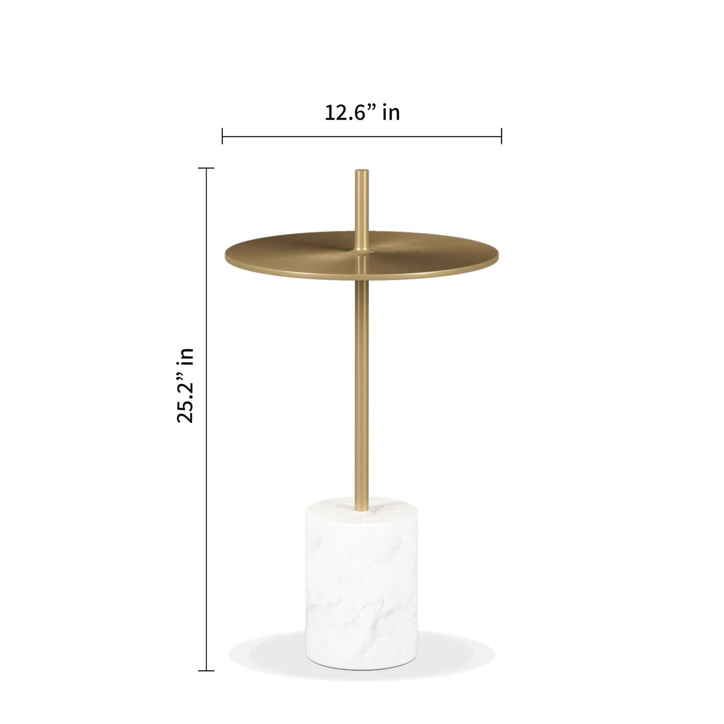 Poke Side Table With Handle, Gold