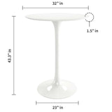 Tulip Fiberglass Bar Table, 32" Round