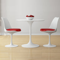 Tulip 32" Fiberglass Dining Table & Chairs Set