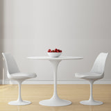 Tulip 36" Fiberglass Dining Table & Chairs Set