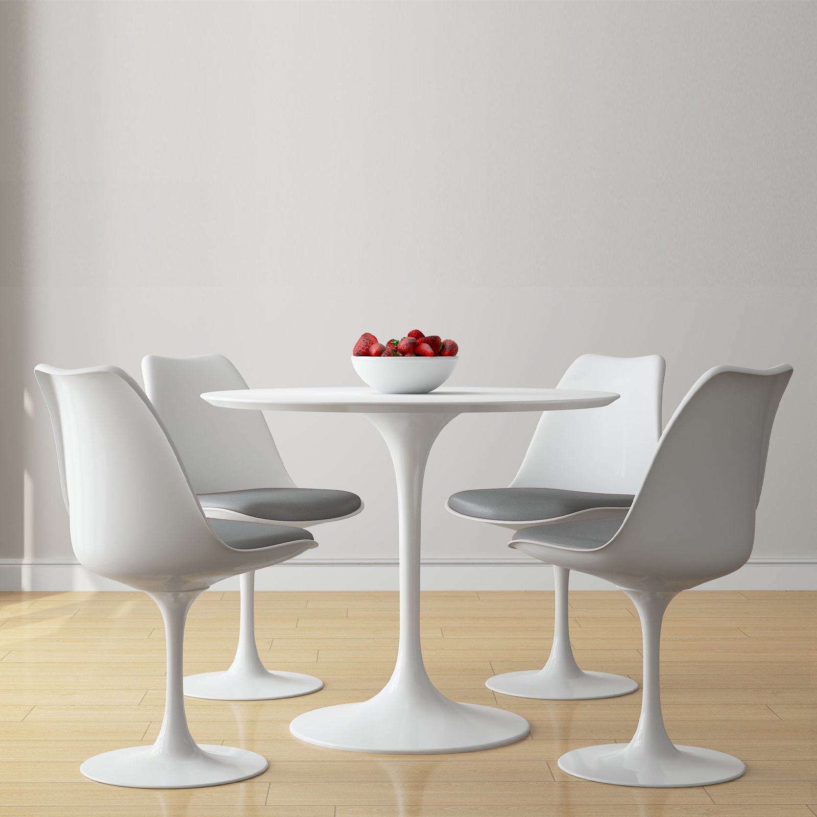 Tulip 36" Fiberglass Dining Table & Chairs Set