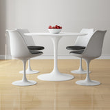 Tulip 42" Fiberglass Dining Table & Chairs Set