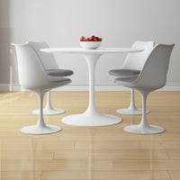 Tulip 42" Fiberglass Dining Table & Chairs Set