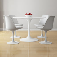 Tulip 42" Fiberglass Dining Table & Chairs Set