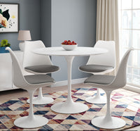 Tulip Round Fiberglass Top Dining Table