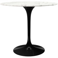 Tulip Marble Dining Table - 32" Round, Black Base