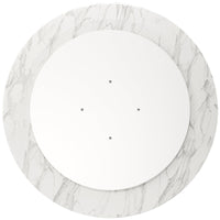 Lippa 32" Round Artificial Marble Dining Table Gold