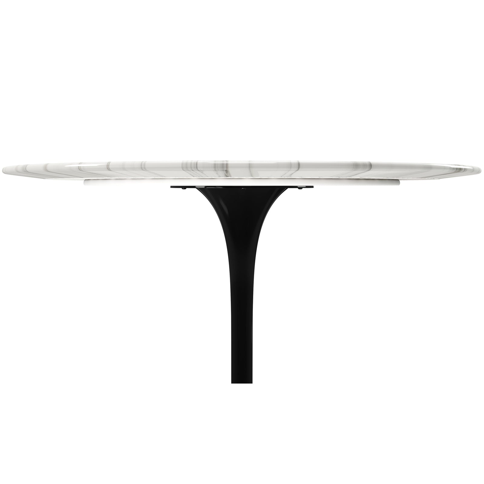 Tulip Matte Black Dining Table