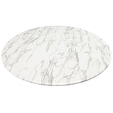 Eero Saarinen Tulip 40" Round Marble Top Dining Table With Gold Base