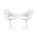 Tulip Armchair Fabric White