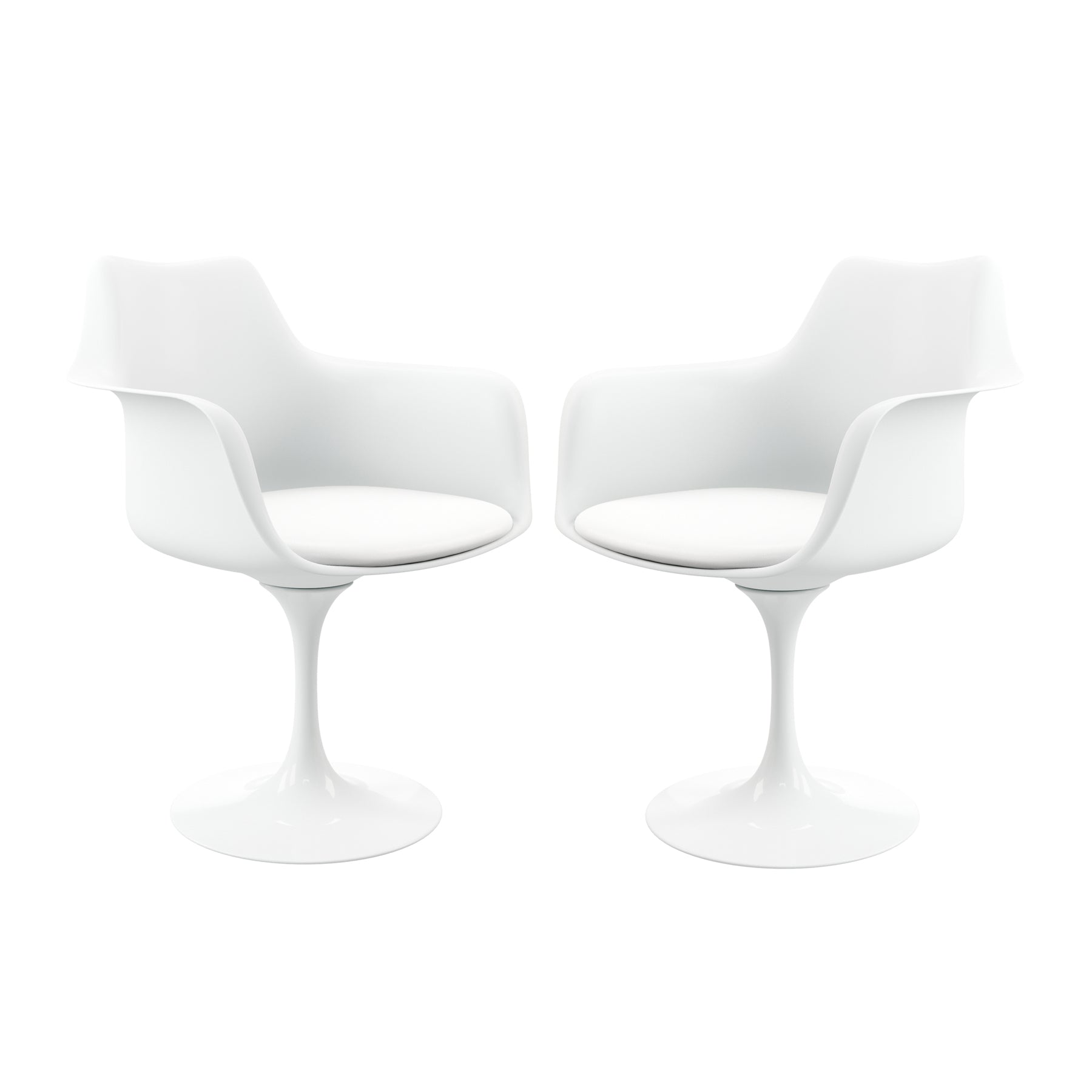 Tulip Armchair Fabric White