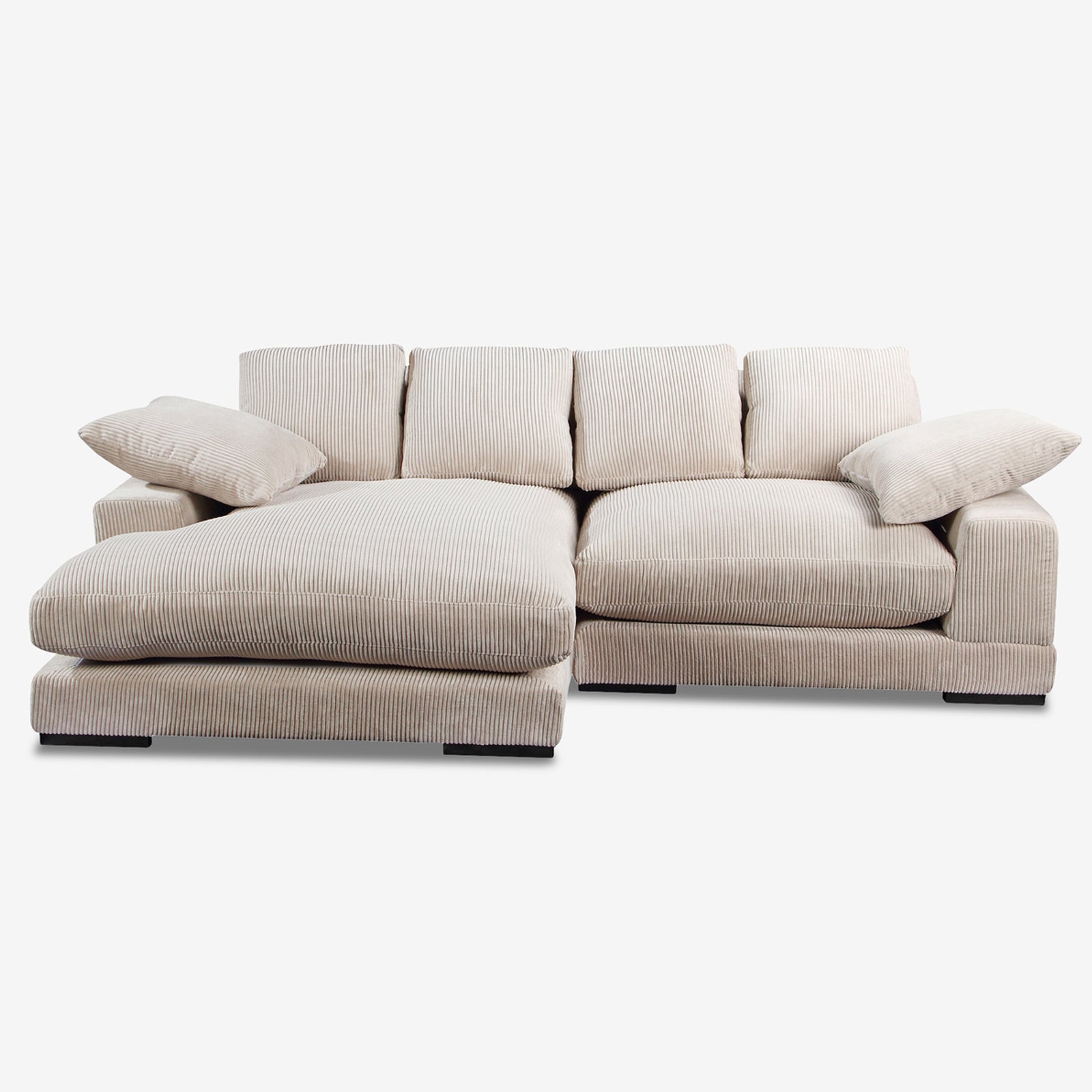 Aurelle Home Reversible Sectional Sofa, Cappuccino