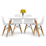 Vincent White Dining Set, Eiffel Chairs