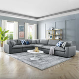 Haven Vegan Leather 6-Piece Sectional Sofa